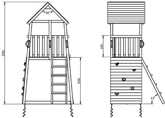 Parque Infantil Belvedere XL con Challenger